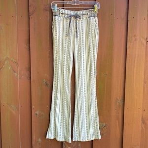 BeBop Flared Hippie Bohemian Linen Pants